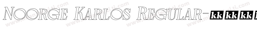 Noorge Karlos Regular字体转换